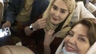 زهره حمیدی و همکارانش در هواپیما + عکس