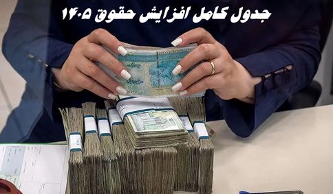 جدول کامل افزایش حقوق ۱۴۰۵ 