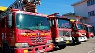 تصادف خودروی مزدا ۳ با خودروهای آتش‌نشانی 