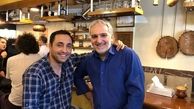 امیرحسین رستمی به همراه پدرزنش + عکس