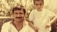 عکس قدیمی مجید واشقانی در کنار پدرش