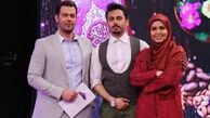 خانم مجری جوان مشهور و همسرش در برنامه پژمان بازغی + عکس