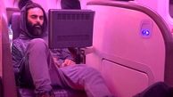 مهدی ماهانی در فرست کلاس هواپیما + عکس