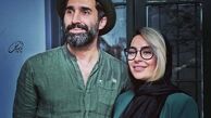 ست سبز رنگ سمانه پاکدل و هادی کاظمی در یک مراسم + عکس
