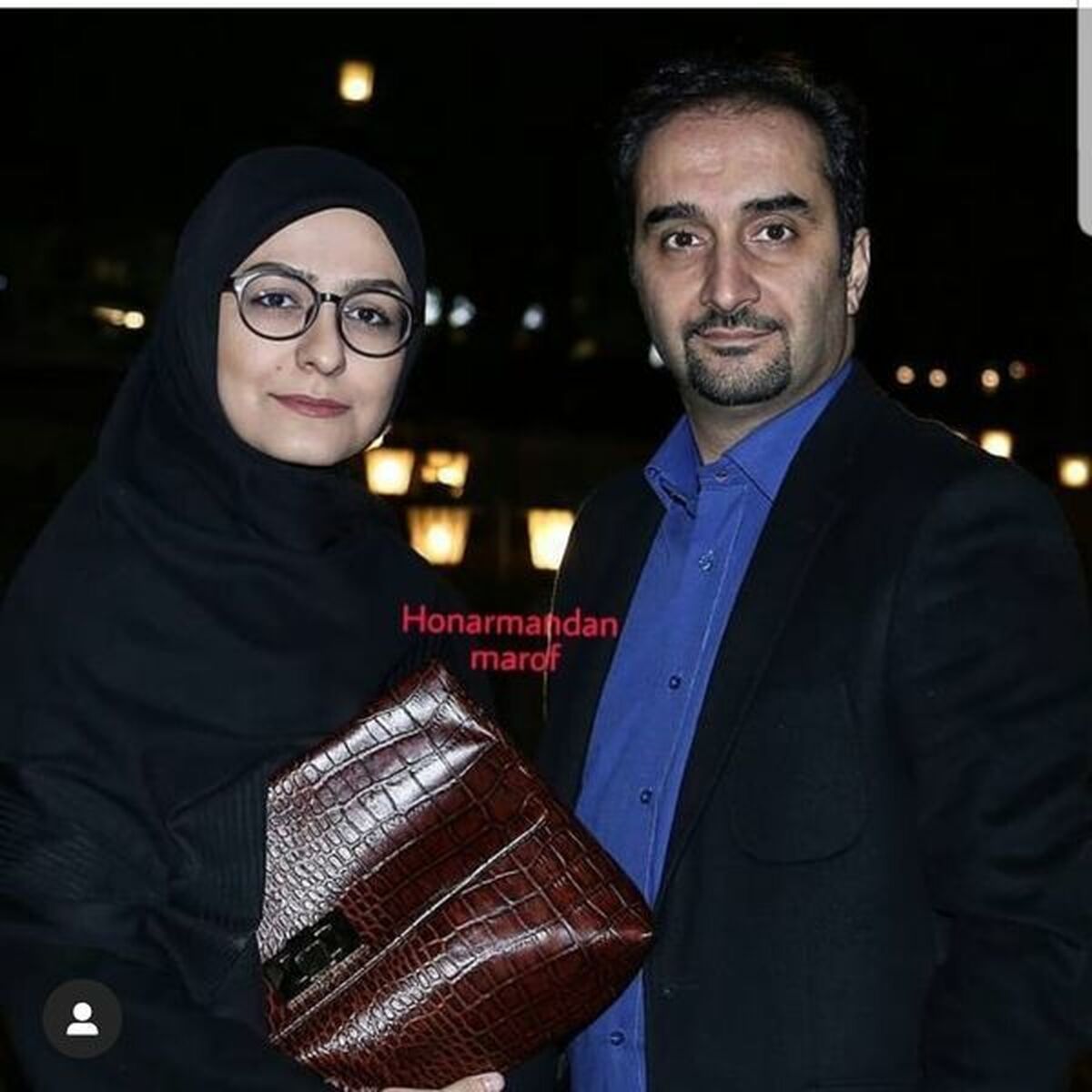 مجری مشهور تلویزیون در کنار همسرش + عکس