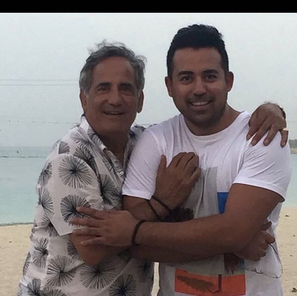 مجید مظفری و پسرش + عکس