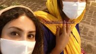 گشت و‌گذار شبانه حدیثه تهرانی با دوستش + عکس