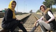 متین ستوده و سمیرا حسینی روی ریل قطار + عکس