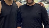 علی هاشمی و‌مربی بدنسازیش + عکس