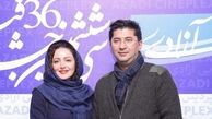 شیلا خداداد و همسرش در اکران مردمی فیلمی با بازی مهناز افشار/ عکس