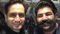 پویا امینی در کنار خواننده‌ مشهور در رختکن + عکس
