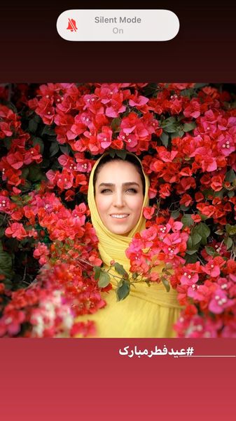 سوگل طهماسبی در میان گل های بهاری + عکس