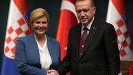 استقبال اردوغان از رییس جمهور کرواسی (+عکس)