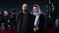  لیلا حاتمی کنار علی مصفا روی فرش قرمز 