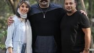 بهنام بانی در کنار خواهر و‌شوهر خواهرش + عکس