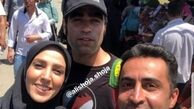خانم بازیگر در بازار محلی + عکس