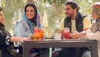 صبحانه خوردن سینا مهراد در کنار خانواده + عکس