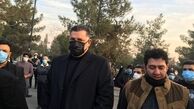 علی دایی در مراسم خاکسپاری علی انصاریان + عکس
