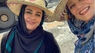 شبنم مقدمی در کنار نرگس آبیار + عکس