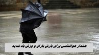 هشدار هواشناسی برای بارش باران و وزش باد شدید