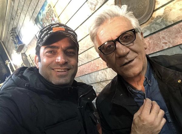 منوچهر هادی در کنار پیشکسوت سینمای ایران + عکس