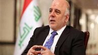 پرتاب بطری آب به سمت العبادی هنگام سخنرانی