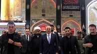 حضور وزیر خارجه ترکیه در حرم حضرت علی(ع)