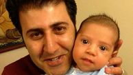 عکس بامزه از شباهت هومن حاجی عبدالهی و پسر نوزادش