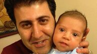 عکس بامزه از شباهت هومن حاجی عبدالهی و پسر نوزادش