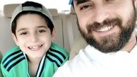 سلفی بابک جهانبخش و پسرش در ماشین + عکس