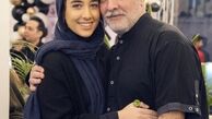 عکس پر از عشق ایرج نوذری و دخترش