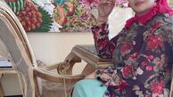 تیپ گل گلی بهاره رهنما در خانه اش + عکس