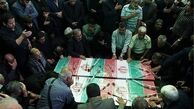 تشییع پیکر 7 جان‌باخته حادثه سقوط مینی‌بوس در هراز 