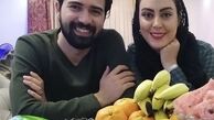 خانم بازیگر جوان و همسرش در خانه شان + عکس