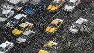 وضعیت ترافیک تهران در اولین برف پاییزی
