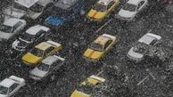وضعیت ترافیک تهران در اولین برف پاییزی
