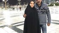 زوج بازیگر معروف در حرم امام رضا (ع)+عکس