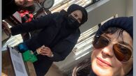 سلفی سیما تیرانداز با همکارانش + عکس