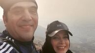 سلفی آقای خواننده و همسرش پس از مهاجرت + عکس