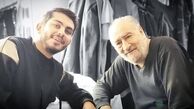 ارسلان قاسمی در کنار پیشکسوت سینمای ایران + عکس