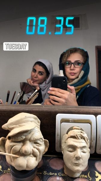 شبنم قلی خانی در اتاق گریم‌ کار جدیدش + عکس