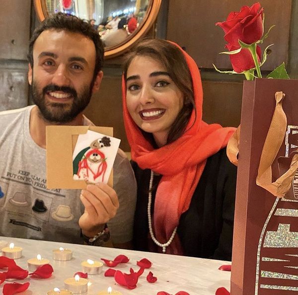 پویان گنجی و دریا مرادی دشت در یک رستوران + عکس