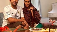 علی سخنگو و همسرش در خانه شان + عکس