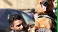 عکس دوستانه پیمان معادی با سگ غول پیکر