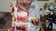 کیک تولد خانم بازیگر به سبک کرونایی + عکی
