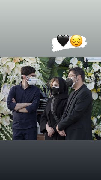 نیوشا ضیغمی و همسرش در مراسم ختم + عکس