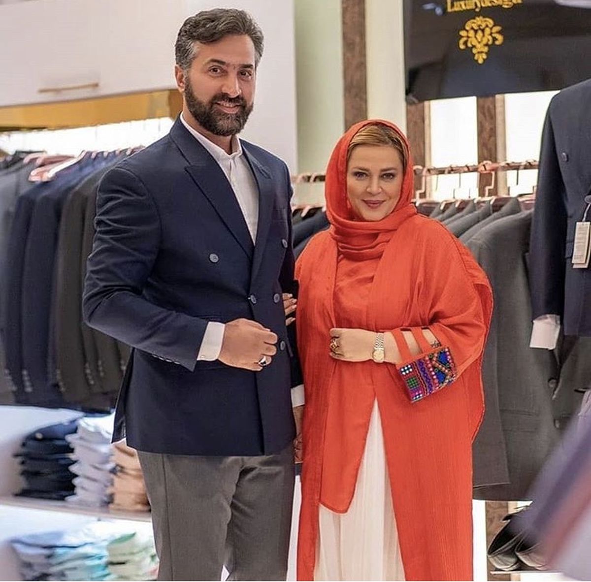 بهاره رهنما و همسرش در یک مزون لباس شیک + عکس
