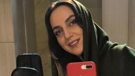 سلفی نسرین بابایی بازیگر افرا در اتاق گریم + عکس