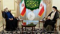 رئیسی در دیدار روحانی: از اعتماد مردم عزیز به این طلبه خدمت‌گزار سپاسگزارم
