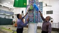 غبار روبی مساجد استان ایلام در آستانه ماه میهمانی خدا